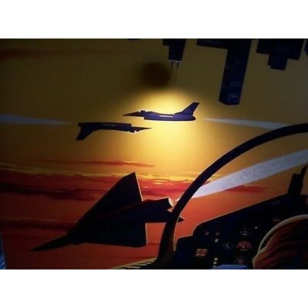Capcom AIRBORNE Original NOS Pinball Machine Translite Military Aircraft Artwork